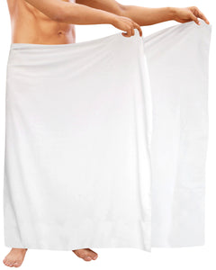 LA-LEELA-Men-Swimsuit-Cover-Up-Beach-Sarong-Wrap-Tribal-Lungi-One-Size-White_Q22