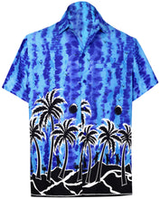 Load image into Gallery viewer, la-leela-shirt-casual-button-down-short-sleeve-beach-shirt-men-aloha-pocket-Shirt-Blue_W409