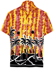 Cargar imagen en el visor de la galería, la-leela-shirt-casual-button-down-short-sleeve-beach-shirt-men-aloha-pocket-Shirt-Blood Red_W410