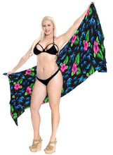 Load image into Gallery viewer, la-leela-beach-sarong-swimwear-cover-up-swimsuit-black_p986-78x21