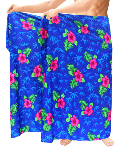 LA LEELA Men's Hawaiian Sarongs For Men Plus Size Beach Wrap 72