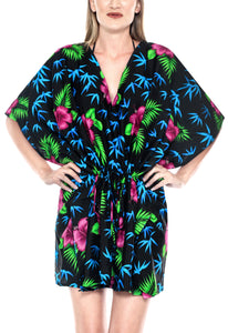 la-leela-bikni-swimwear-cover-ups-likre-printed-sheer-bathingsuit-kaftan-caftan-bohemian-tunic-cardigan-work-lightweight-black