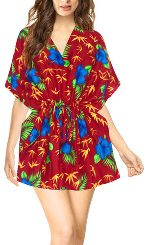 la-leela-bikni-swimwear-soft-fabric-printed-beachwear-loose-cover-up-OSFM 16-28W [XL- 4X]-Blood Red_O266