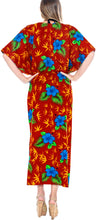 Load image into Gallery viewer, la-leela-lounge-caftan-solid-plain-plus-size-maxi-kimono-lounger-drawstring-aloha-over-size-red