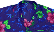 Load image into Gallery viewer, la-leela-shirt-casual-button-down-short-sleeve-beach-shirt-men-aloha-pocket-Shirt-Blue_W413