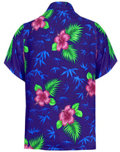 Load image into Gallery viewer, LA LEELA Shirt Casual Button Down Short Sleeve Beach Shirt Men Aloha Pocket 155