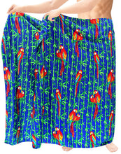 Load image into Gallery viewer, LA LEELA Men&#39;s Swimwear Cover Up Beach Sarong Swimsuit Wrap 72&quot;x42&quot; Royal Blue O245 137260