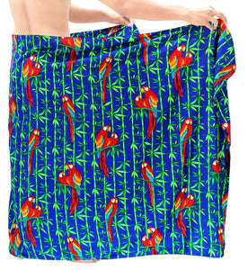 LA LEELA Men's Swimwear Cover Up Beach Sarong Swimsuit Wrap 72"x42" Royal Blue O245 137260