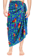 Load image into Gallery viewer, LA LEELA Men&#39;s Swimwear Cover Up Beach Sarong Swimsuit Wrap 72&quot;x42&quot; Royal Blue O245 137260