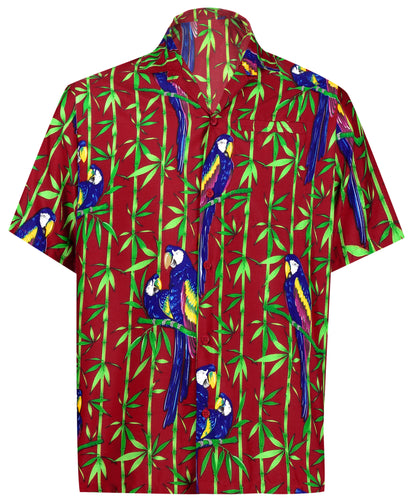 la-leela-shirt-casual-button-down-short-sleeve-beach-shirt-men-aloha-pocket-Shirt-Blood Red_W418