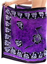 Load image into Gallery viewer, la-leela-mens-hawaiian-beach-wrap-sheer-sarong-swimming-bathing-suit-towel-beachwear-swim-pareo-cover-up-long-72x42--purple-137333