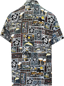 la-leela-shirt-casual-button-down-short-sleeve-beach-shirt-men-aloha-pocket-Shirt-Halloween Black_W168