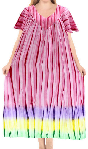 la-leela-cotton-tie-dye-beach-formal-long-casual-dress-beach-cover-up-womens-pink-88-one-size