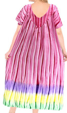 Load image into Gallery viewer, la-leela-cotton-tie-dye-beach-formal-long-casual-dress-beach-cover-up-womens-pink-88-one-size