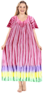 la-leela-cotton-tie-dye-beach-formal-long-casual-dress-beach-cover-up-womens-pink-88-one-size