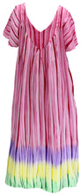 Load image into Gallery viewer, la-leela-cotton-tie-dye-beach-formal-long-casual-dress-beach-cover-up-womens-pink-88-one-size