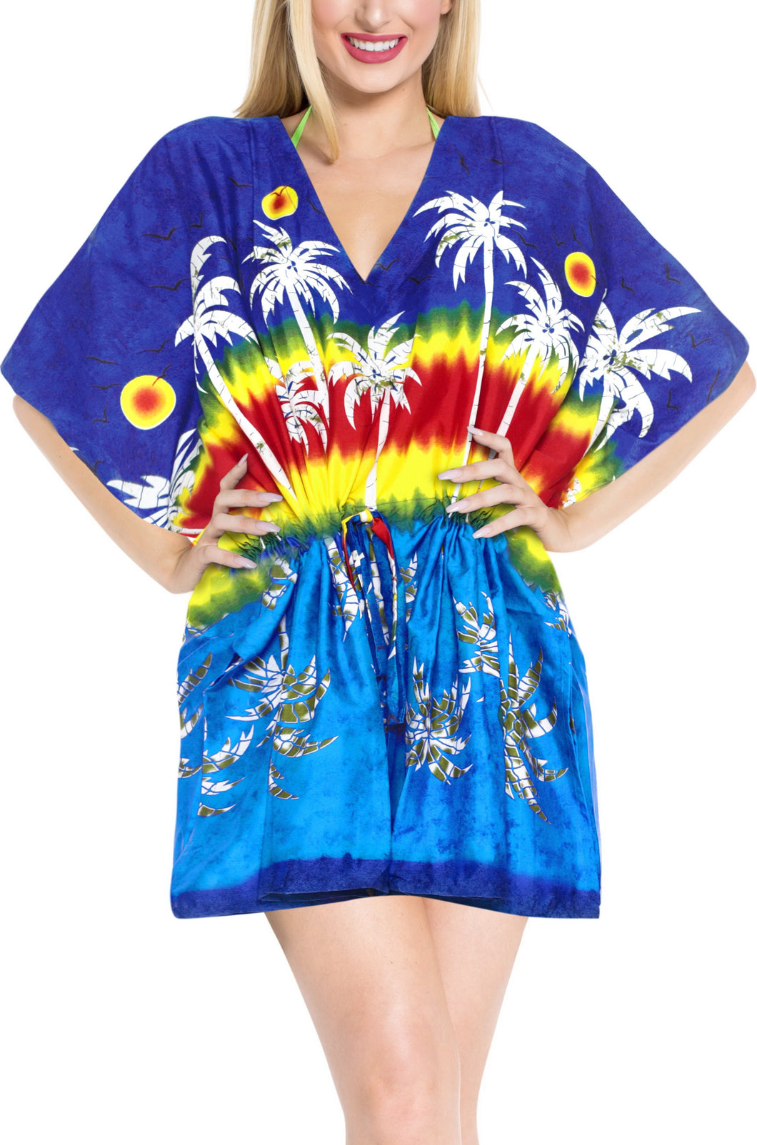 la-leela-bikni-swimwear-soft-fabric-printed-beachwear-loose-cover-up-OSFM 16-28W [XL- 4X]-Blue_M720