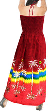 Load image into Gallery viewer, LA LEELA Women&#39;s Clubwear Tube Top Maxi Evening Dress L-XL Cherry-AB208