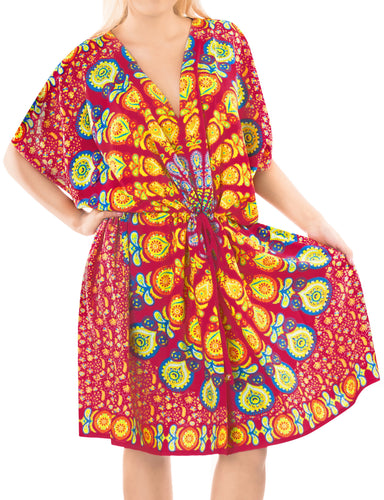 la-leela-bikni-swimwear-chiffon-digital-hd-print-tunic-vintage-cover-up-Yellow_K820