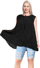 Load image into Gallery viewer, Women&#39;s Beach Swimwear Swimsuit Bikini Cover up Summer Sleeveless Blouse TOP Bla