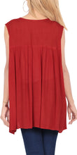 Load image into Gallery viewer, Women&#39;s Beach Swimwear Swimsuit Bikini Cover up Summer Sleeveless Blouse TOP Red
