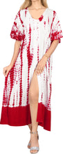 Load image into Gallery viewer, Women&#39;s Casual Beachwear Tie Dye Loose Bikini Swimwear Cover up Caftan Dress red