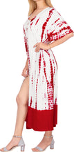 Load image into Gallery viewer, Women&#39;s Casual Beachwear Tie Dye Loose Bikini Swimwear Cover up Caftan Dress red