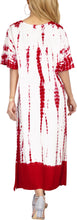 Load image into Gallery viewer, Women&#39;s Casual Beachwear Tie Dye Loose Bikini Swimwear Cover up Caftan Dress red