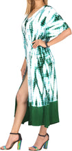 Load image into Gallery viewer, Women&#39;s Casual Beachwear Tie Dye Loose Bikini Swimwear Cover up Caftan Green