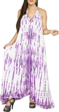 Load image into Gallery viewer, Women&#39;s Casual Beachwear Tie Dye Loose Bikini Swimwear Cover up Caftan Dress Pur