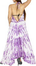 Load image into Gallery viewer, Women&#39;s Casual Beachwear Tie Dye Loose Bikini Swimwear Cover up Caftan Dress Pur