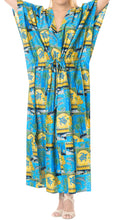 Load image into Gallery viewer, la-leela-lounge-likre-printed-long-caftan-vacation-top-matching_602-osfm-14-22w-l-3x