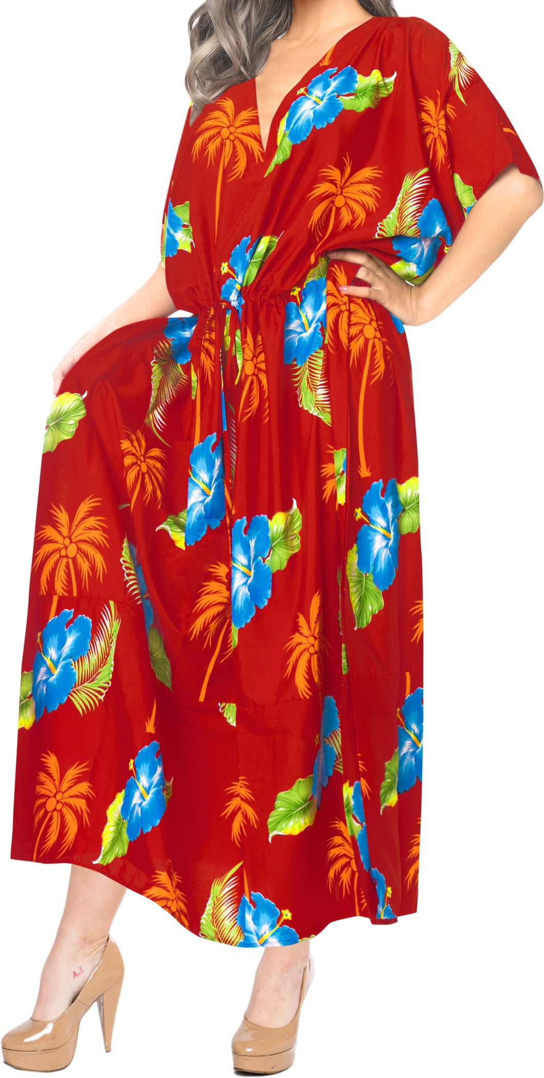 la-leela-lounge-caftan-likre-printed-resort-wear-island-party-kaftan-boho-top-blouse-lightweight-designer-cover-ups-Blood Red_K766