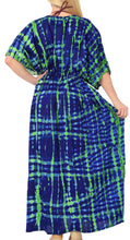 Load image into Gallery viewer, la-leela-lounge-rayon-printed-long-caftan-nightgown-women-green_565-osfm-10-16w-m-1x