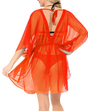 Load image into Gallery viewer, la-leela-bikni-swimwear-chiffon-solid-beach-swim-cover-up-osfm-8-16w-m-1x-orange_846