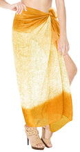 Load image into Gallery viewer, la-leela-womens-hawaiian-bikini-beach-wrap-sheer-sarong-swimming-bathing-suit-beachwear-swim-dress-pareo-cover-up-long-78x42--gold-137626