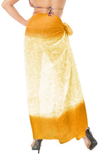 Load image into Gallery viewer, La Leela Women&#39;s Hawaiian Bikini Beach Wrap Sheer Sarong Swimming Bathing suit Beachwear Swim Dress Pareo Cover up Long 78&quot;X42&quot;  Gold 137626