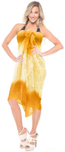Load image into Gallery viewer, La Leela Women&#39;s Hawaiian Bikini Beach Wrap Sheer Sarong Swimming Bathing suit Beachwear Swim Dress Pareo Cover up Long 78&quot;X42&quot;  Gold 137626