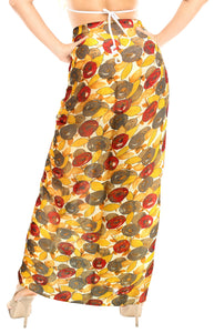 la leela beachwear sarong pareo hawaiian dresses & shirts LA LEELA Soft Light Tie Slit Pareo Women Sarong Printed 78"X39" Matching_2_2966