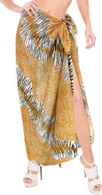 Load image into Gallery viewer, LA LEELA Womens Swimsuit Sarong Skirt Swimwear Scarf Coverup 78&quot;x39&quot; Orange_I706
