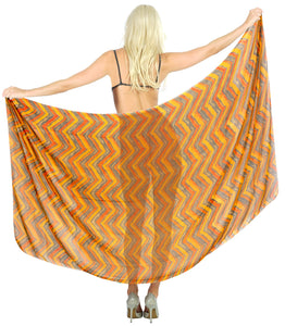 LA LEELA Womens Plus Size Sarong Swimsuit Cover Up Beach Wrap 78"x39" Multi_G990