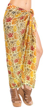 Load image into Gallery viewer, La Leela Women&#39;s Hawaiian Bikini Beach Wrap Sheer Sarong Swimming Bathing suit Beachwear Swim Dress Pareo Cover up Long 78&quot;X42&quot;  Beige 137780
