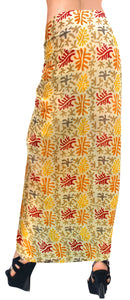 La Leela Women's Hawaiian Bikini Beach Wrap Sheer Sarong Swimming Bathing suit Beachwear Swim Dress Pareo Cover up Long 78"X42"  Beige 137780