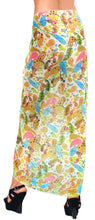 Load image into Gallery viewer, La Leela Women&#39;s Hawaiian Bikini Beach Wrap Sheer Sarong Swimming Bathing suit Beachwear Swim Dress Pareo Cover up Long 78&quot;X42&quot;  Beige 137784