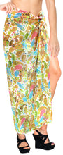 Load image into Gallery viewer, La Leela Women&#39;s Hawaiian Bikini Beach Wrap Sheer Sarong Swimming Bathing suit Beachwear Swim Dress Pareo Cover up Long 78&quot;X42&quot;  Beige 137784