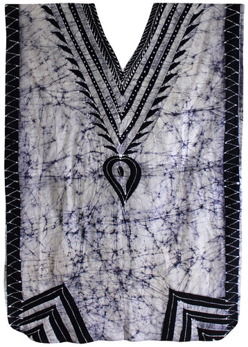 la-leela-100-cotton-batik-womens-kaftan-kimono-summer-beachwear-cover-up-dress-OSFM 14-18W [L- 2X]-Navy Blue_Q331