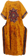 Load image into Gallery viewer, la-leela-lounge-caftan-cotton-batik-top-caribbean-short-office-stretchy-golden-146-plus-size