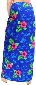 LA LEELA Women's Swimsuit Cover Up Summer Beach Wrap Skirt One Size Blue_O424