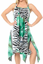Load image into Gallery viewer, la-leela-bikni-swimwear-soft-fabric-printed-blouse-cover-ups-women-osfm-14-16-l-1x-green_6369