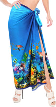 Load image into Gallery viewer, la-leela-soft-light-swimwear-women-wrap-beach-sarong-digital-78x39-blue_6766